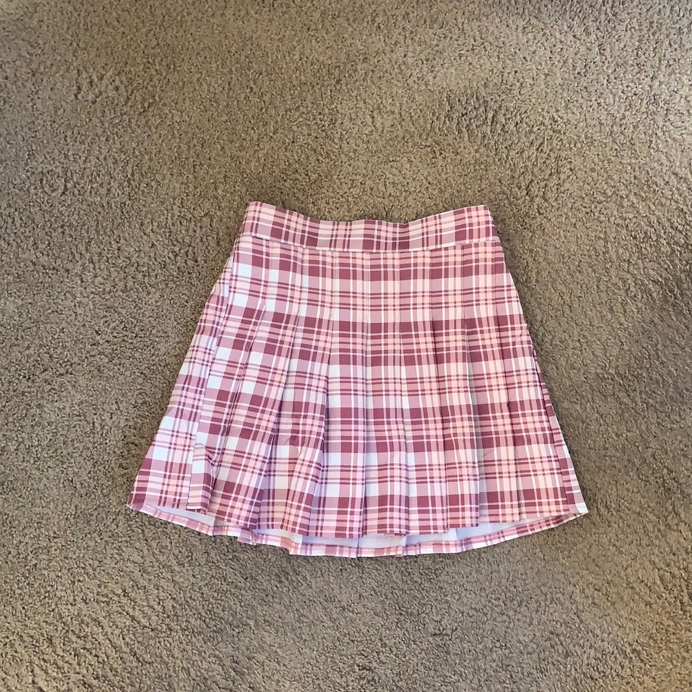 Ovianca Plaid Pleated Skirt